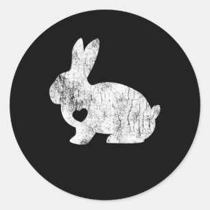Adesivo Redondo Amor Bunny Páscoa para proprietários de animais