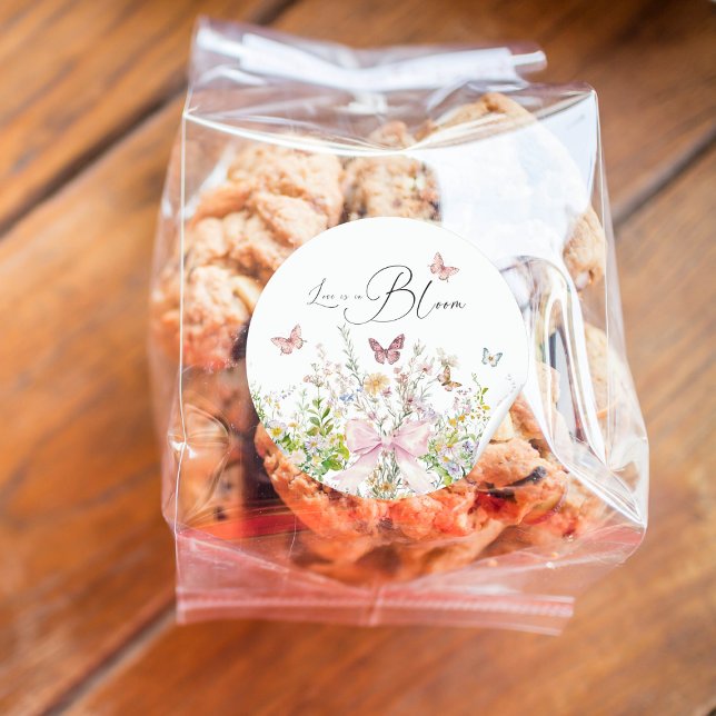 Adesivo Redondo Amor com Arco Rosa de Bona Selvagem (Criador carregado)