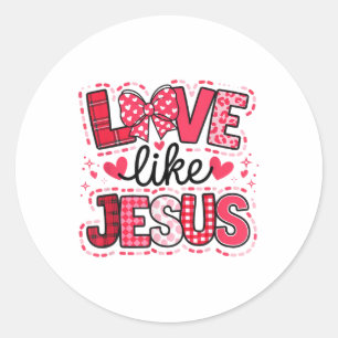 Adesivo Redondo Amor Como Jesus Coquete Bow Valentão _1 