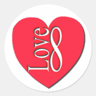 Adesivo Redondo Amor Coração (8) Infinidade