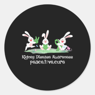 Adesivo Redondo Amor Cura Fita Verde Doença Renal Sensibilização E