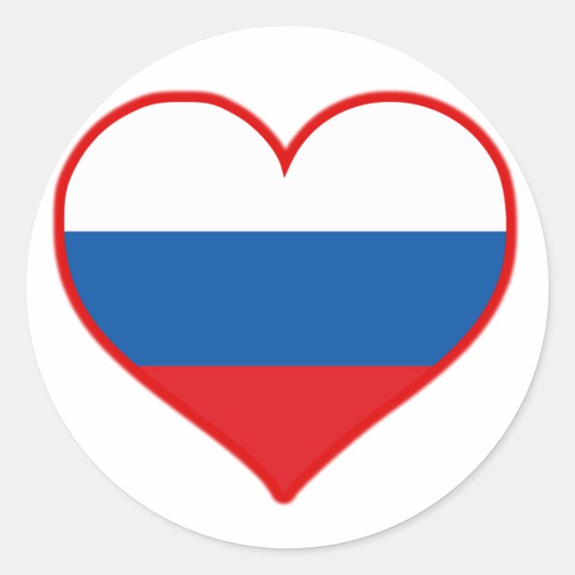Adesivo Redondo Amor da Rússia (Frente)