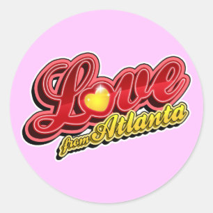 Adesivo Redondo Amor de Atlanta