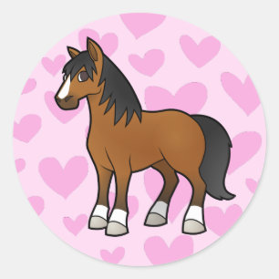 Adesivo Redondo Amor de Cavalo