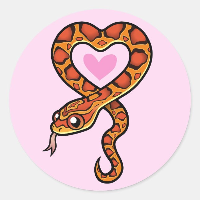 Adesivo Redondo Amor de Cobra (Frente)