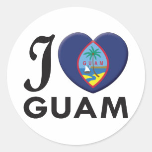 Adesivo Redondo Amor de Guam