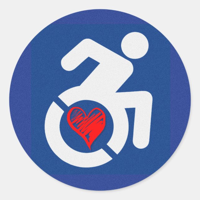 Adesivo Redondo Amor Deficientes (Frente)