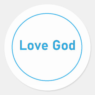 Adesivo Redondo Amor Deus Sticker