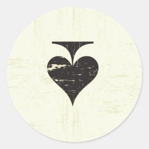 Adesivo Redondo amor do casino do vintage do selo de 20 - 1,5