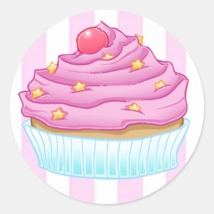 Adesivo Redondo Amor do cupcake