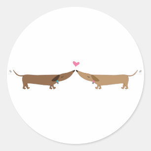 Adesivo Redondo amor do doxie