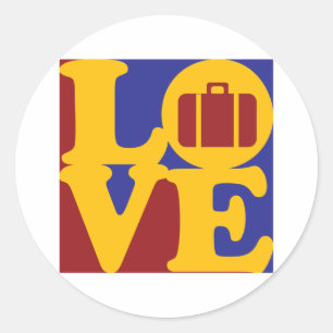 Adesivo Redondo Amor do viagem