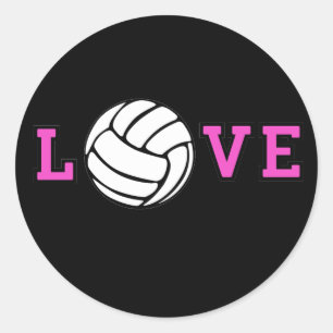 Adesivo Redondo Amor do voleibol