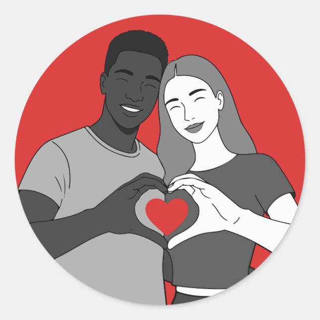 Adesivo Redondo Amor é Amor (Frente)