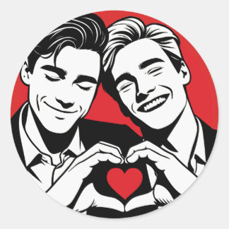 Adesivo Redondo Amor é Amor. Amore è Amore.