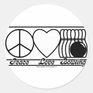 Adesivo Redondo Amor e boliche da paz