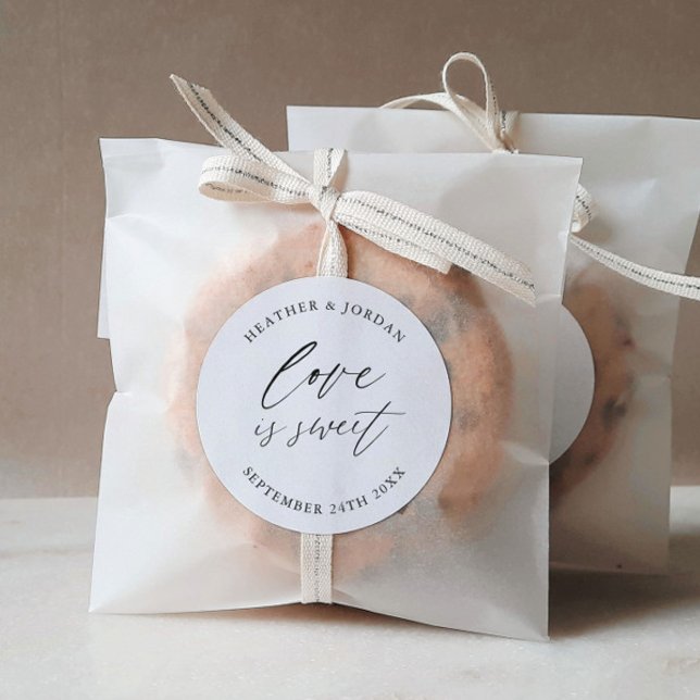 Adesivo Redondo Amor é doce, doce favorito (Criador carregado)