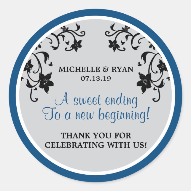 Adesivo Redondo Amor é doce - Flor Vines (Frente)