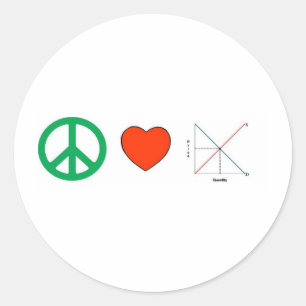 Adesivo Redondo Amor e economia da paz