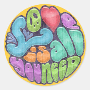 Adesivo Redondo Amor é tudo que você precisa