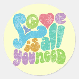 Adesivo Redondo Amor é tudo que você precisa