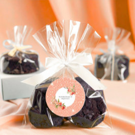 Adesivo Redondo Amor Elegante Tão Doce Quanto um Pêssego Chá de No