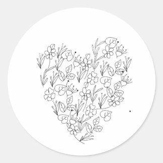 Adesivo Redondo Amor em Bloom: Focos de Envelope Decorativos