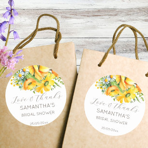 Adesivo Redondo Amor em flor na primavera, verão, lembrancinha de 