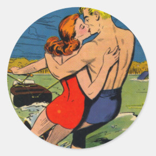 Adesivo Redondo Amor em Skis