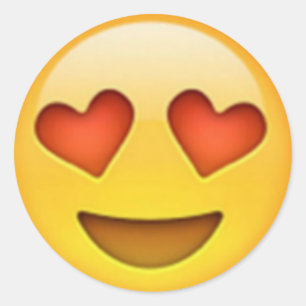 Adesivo Redondo Amor Emojis
