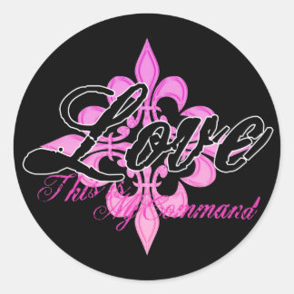 Adesivo Redondo Amor - Este é o meu comando