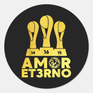 Adesivo Redondo Amor Et3rno America Tricampeon