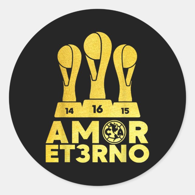 Adesivo Redondo Amor Et3rno America Tricampeon (Frente)