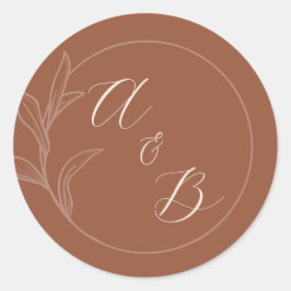 Adesivo Redondo Amor eterno | Terracotta | Convite de casamento
