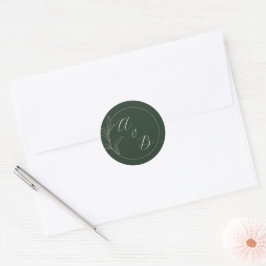 Adesivo Redondo Amor eterno | Verde Profundo | Convite de casament