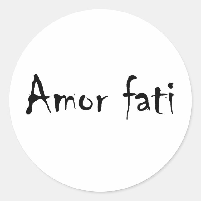 Adesivo Redondo Amor fati (Frente)
