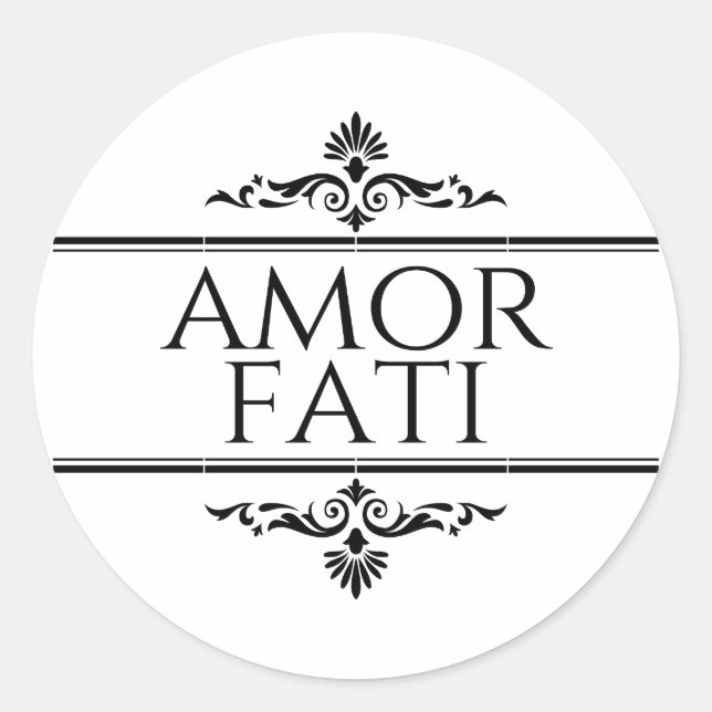 Adesivo Redondo Amor Fati (Frente)