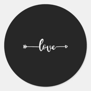 Adesivo Redondo Amor Flecha do Amor Dia dos Namorados Coração Casa