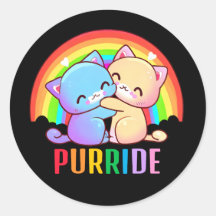 Amor Gatos Arco-Íris Negro