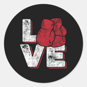 Adesivo Redondo Amor - Kickboxer Kickboxing Treino de Fitness Mart
