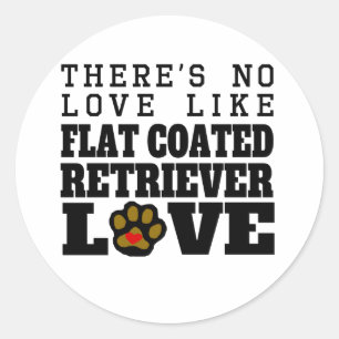 Adesivo Redondo Amor Liso-Revestido do Retriever