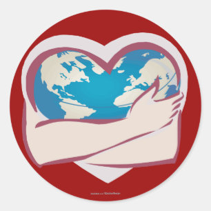 Adesivo Redondo Amor Mãe Terra