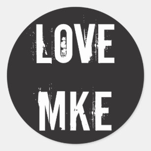 Adesivo Redondo AMOR MILWAUKEE - amor MKE