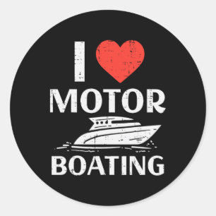 Adesivo Redondo Amor Motor Barco Funny Motorboat Humor B