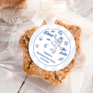 Adesivo Redondo Amor Na Festa de solteira Do Lago