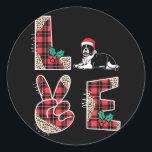 Adesivo Redondo Amor Natal Red Santa Hat Bulldog Família Xmas M<br><div class="desc">Amor Natal Red Santa Hat Bulldog Homens da Família Xmas Mulheres</div>