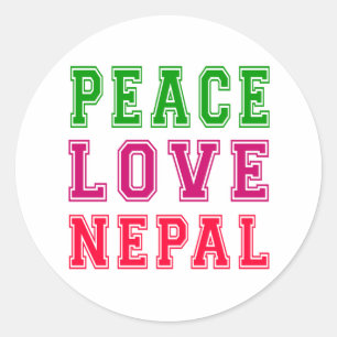 Adesivo Redondo Amor Nepal da paz
