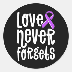 Adesivo Redondo Amor Nunca Esquece Memórias Importam Alzheimer Fim
