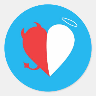 Adesivo Redondo Amor / Ódio