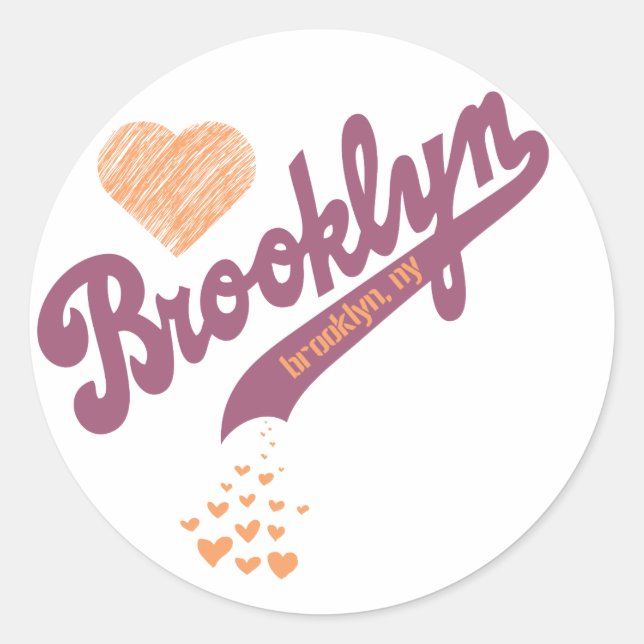 Adesivo Redondo Amor Pelo Brooklyn Sticker (Frente)